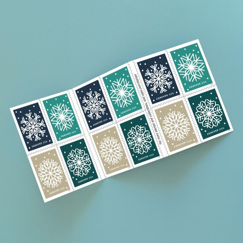 Forever Stamps 2024 Holiday Snowflake-Winter Celebration, First-Class Postage
