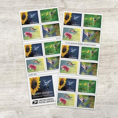 Forever Stamps 2023 Garden Delights-Nature Series, First-Class Postage