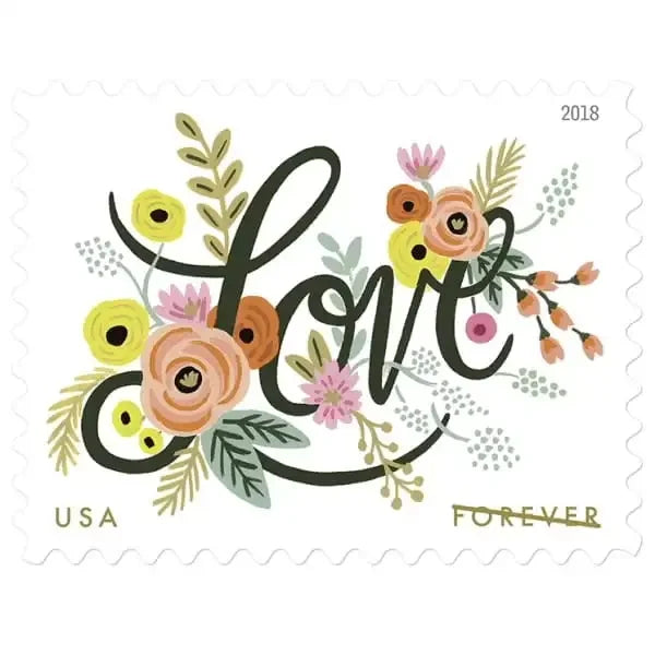 Forever Stamps 2018 Love Flourishes-Wedding Invitation, First-Class Postage