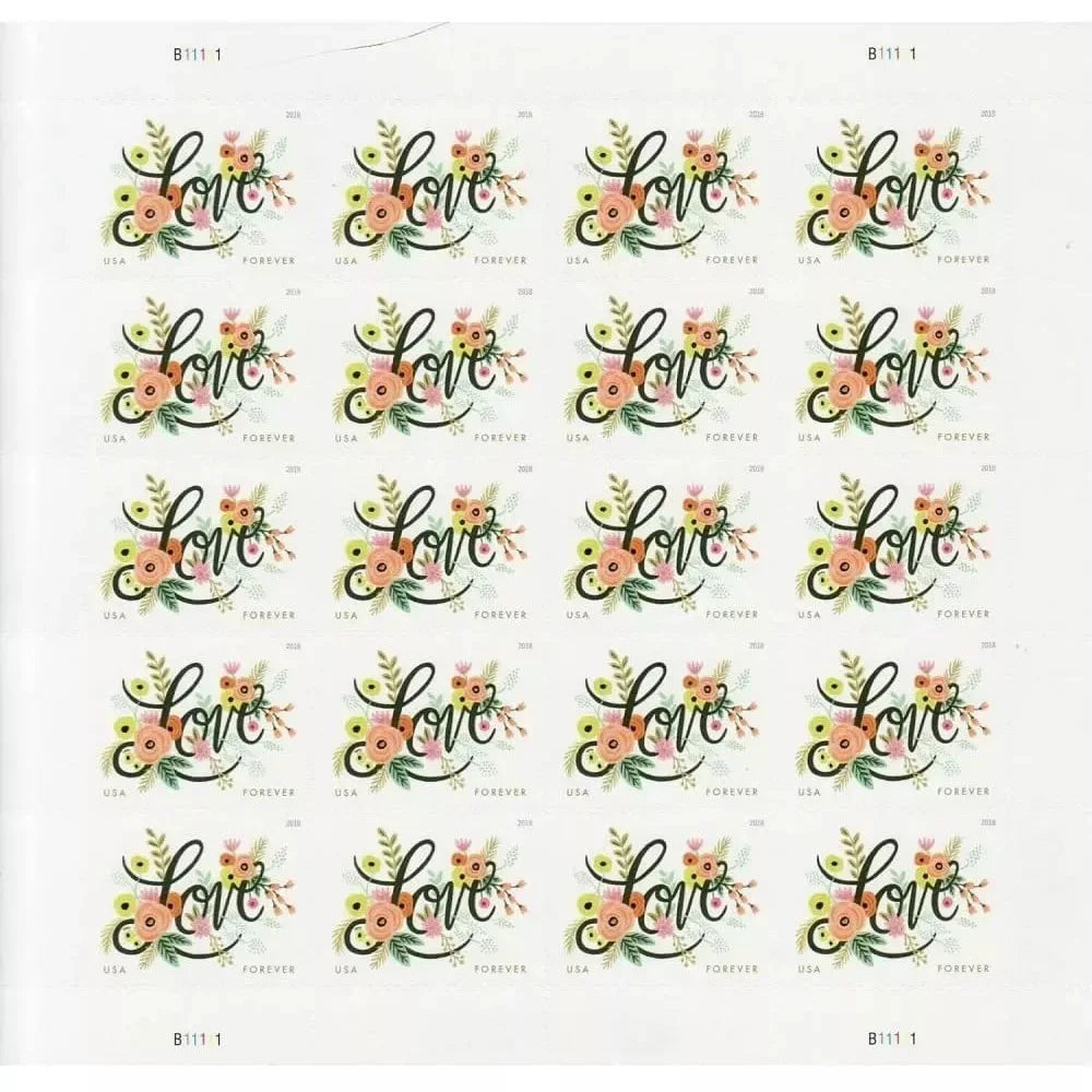 Forever Stamps 2018 Love Flourishes-Wedding Invitation, First-Class Postage