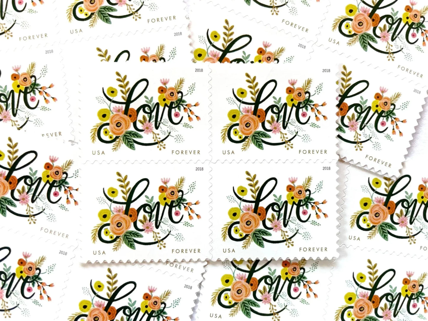 Forever Stamps 2018 Love Flourishes-Wedding Invitation, First-Class Postage