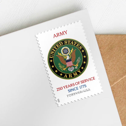 Forever Stamps 2025 Army-250 Years of Service, Honor & Service, First-Class Postage