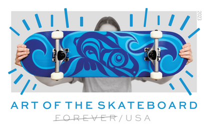 Forever Stamps 2023 Art of the Skateboard-Contemporary Art Collection, First-Class Postage