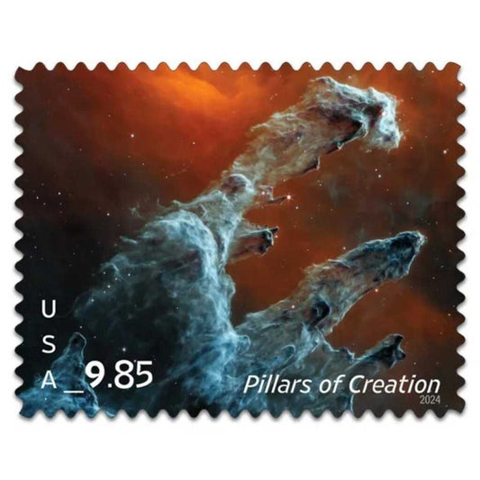 Priority Mail Express 2023 Pillars of Creation-Deep Space, $9.85 Postage