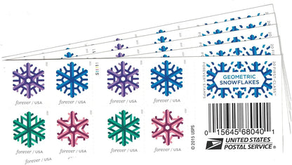 Forever Stamps 2015 Geometric Snowflakes-Holiday Celebration, First-Class Postage